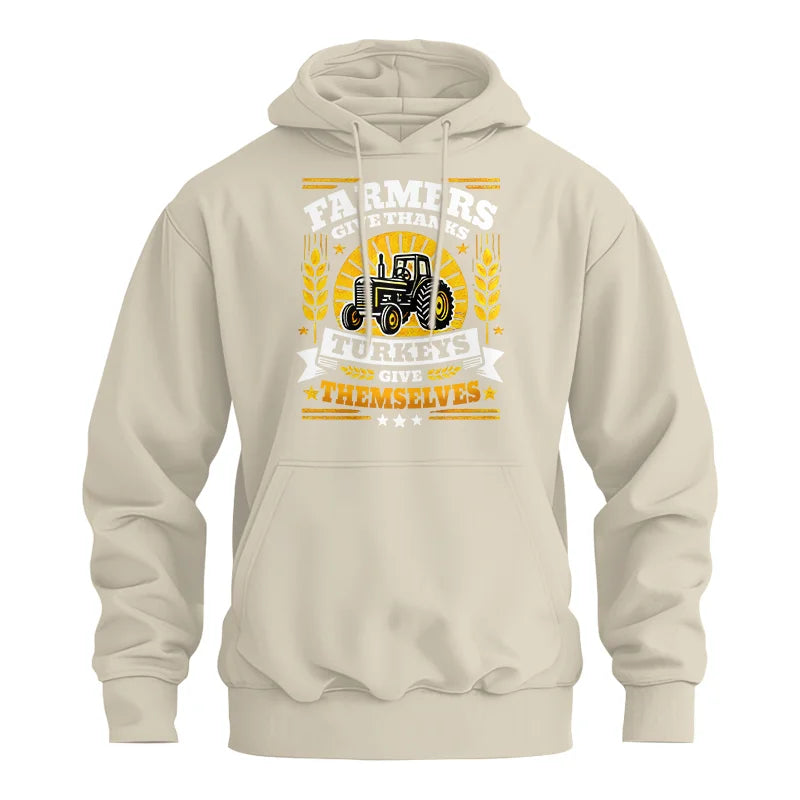 Image of Farmers Give Thanks Turkeys Give Themselves - Unisex Heavy Blend™ Hooded Sweatshirt