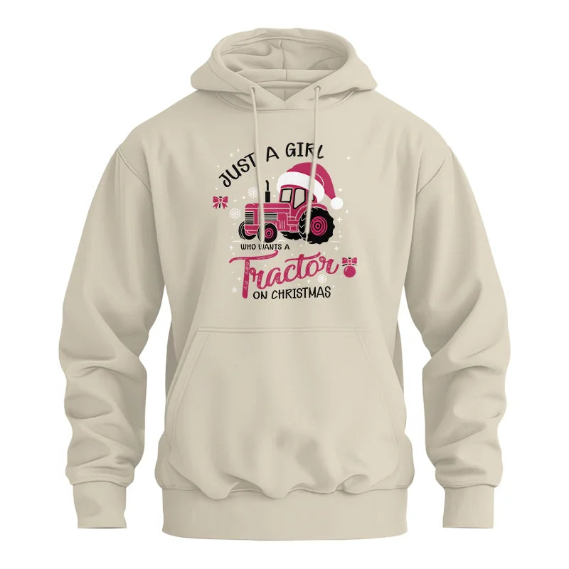 Image of Just A Girl Who Want A Tractor On Christmas - Unisex Heavy Blend™ Hooded Sweatshirt