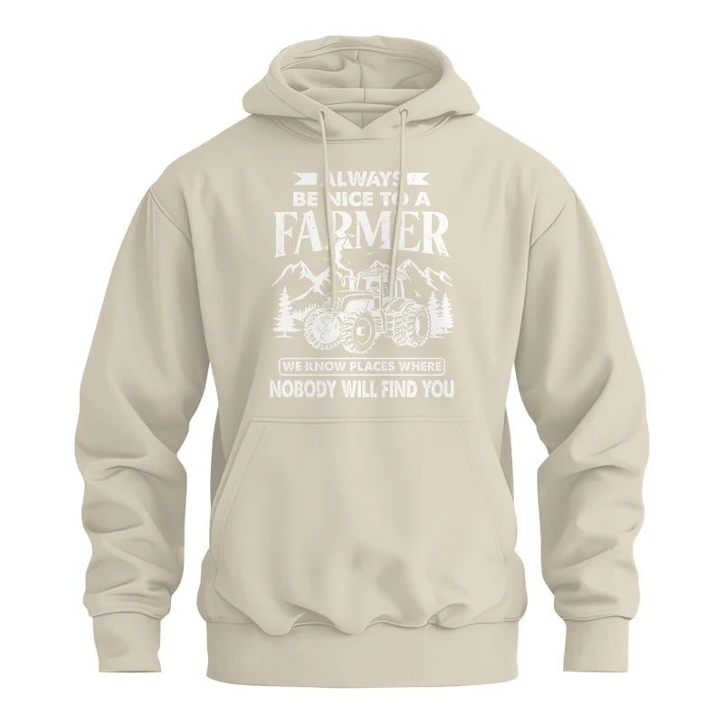 Nice Farmer Funny Tractor Rancher Farming - Unisex Heavy Blend™ Hooded Sweatshirt