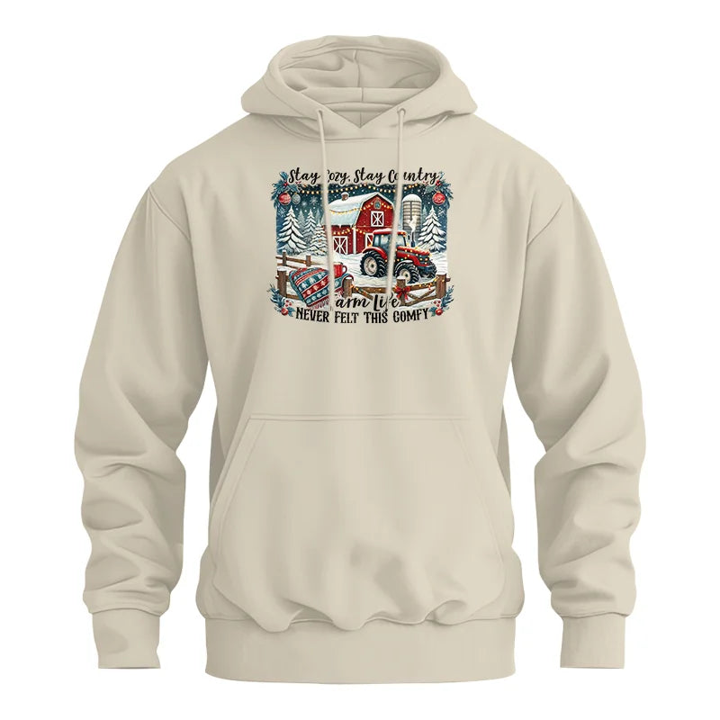 Stay Cozy_Stay Country_Farm Life Never Felt This Comfy 3 - Unisex Heavy Blend™ Hooded Sweatshirt