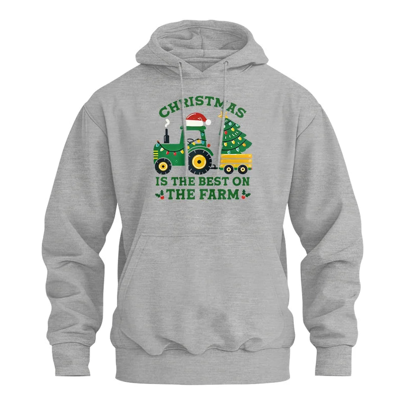 Image of Christmas Is The Best On The Farm - Unisex Heavy Blend™ Hooded Sweatshirt