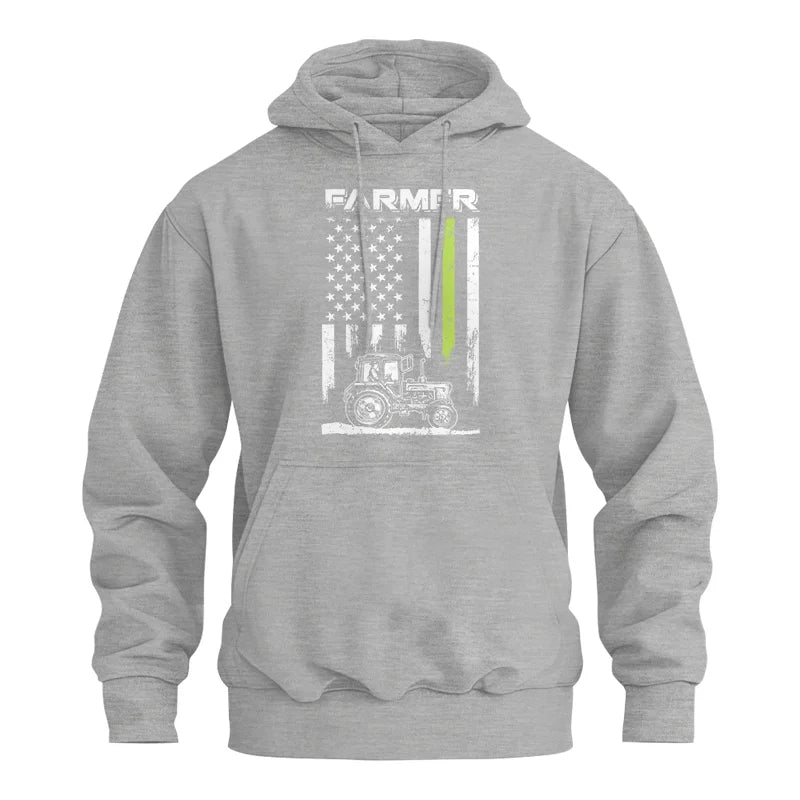 Farmer Tractor Patriotic American Flag - Unisex Heavy Blend™ Hooded Sweatshirt