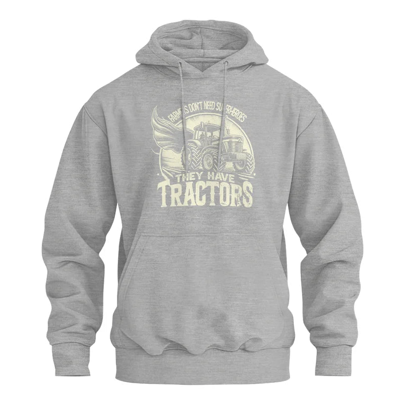 Image of Farmers Don’t Need Superheroes They Have Tractors - Unisex Heavy Blend™ Hooded Sweatshirt