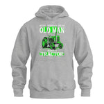 Funny Quote Never Underestimate Old Man Tractor - Unisex Heavy Blend™ Hooded Sweatshirt