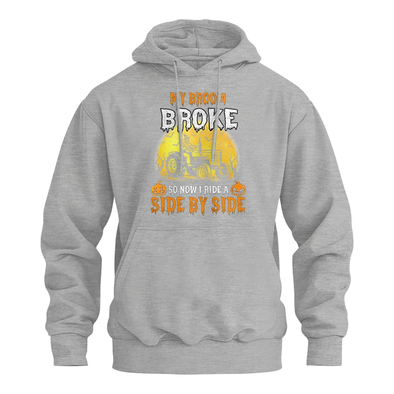 My Broom Broke_I Have A Tractor Halloween - Unisex Heavy Blend™ Hooded Sweatshirt