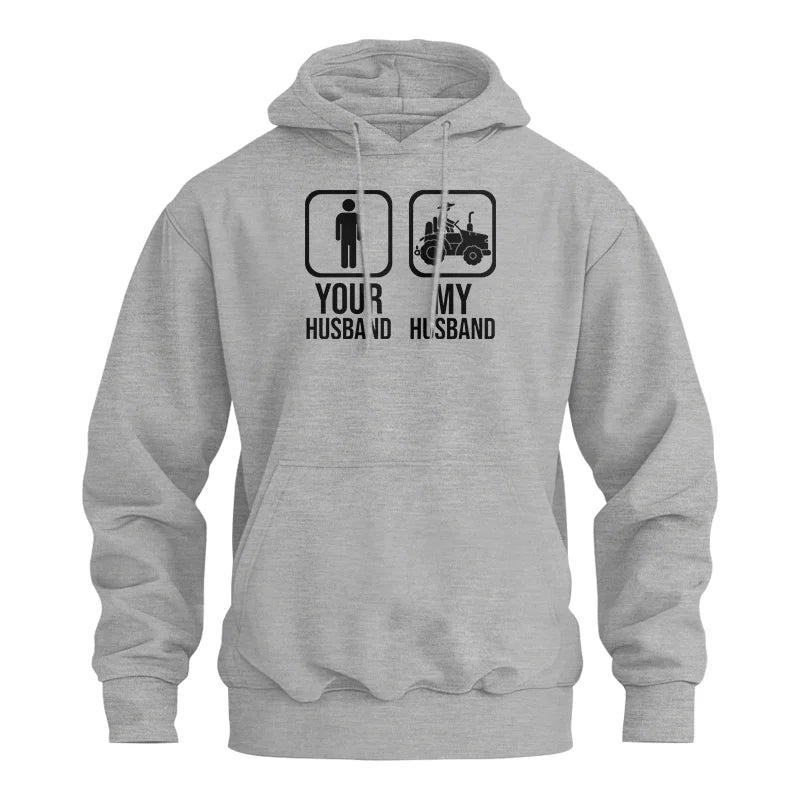 Image of My Husband Is Cooler Than Yours Funny Farm Tractor 2 - Unisex Heavy Blend™ Hooded Sweatshirt