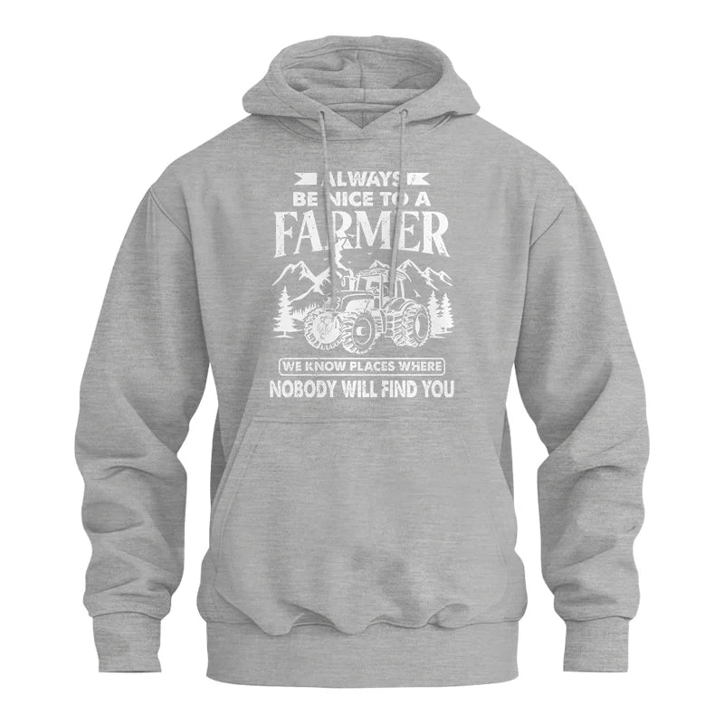 Nice Farmer Funny Tractor Rancher Farming - Unisex Heavy Blend™ Hooded Sweatshirt