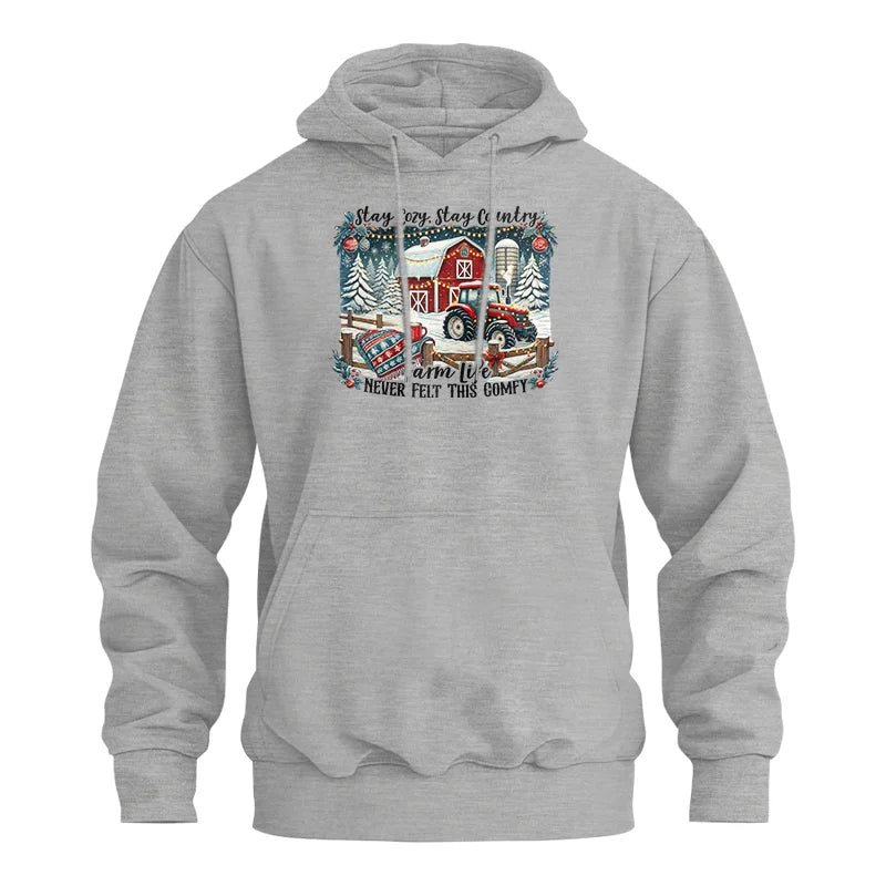 Stay Cozy_Stay Country_Farm Life Never Felt This Comfy 3 - Unisex Heavy Blend™ Hooded Sweatshirt