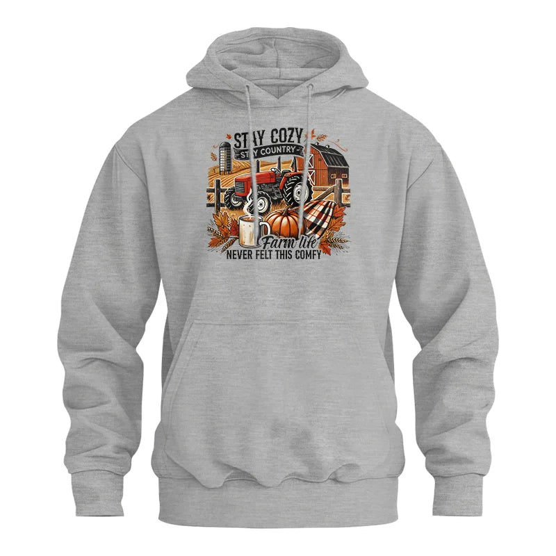 Image of Stay Cozy_Stay Country_Farm Life Never Felt This Comfy - Unisex Heavy Blend™ Hooded Sweatshirt