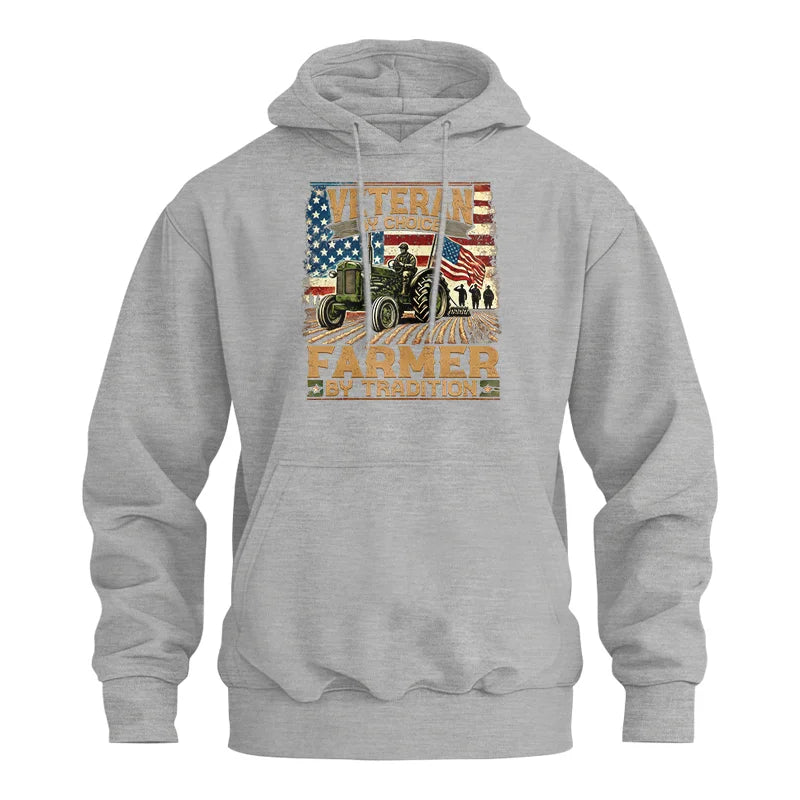 Veteran Farmer Veteran By Choice_Farmer By Tradition - Unisex Heavy Blend™ Hooded Sweatshirt