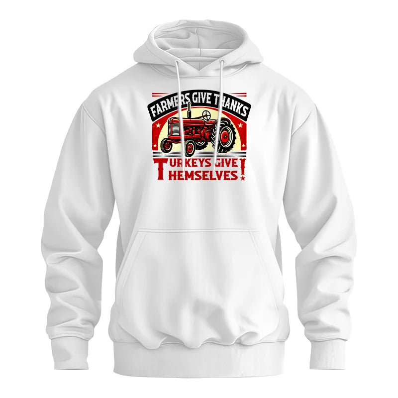 Image of Farmers Give Thanks Turkeys Give Themselves 2 - Unisex Heavy Blend™ Hooded Sweatshirt