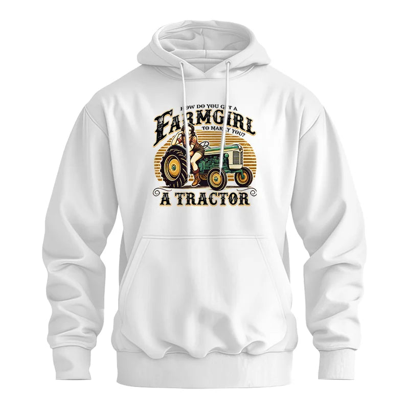 Image of Get A Farmgirl To Marry You_A Tractor - Unisex Heavy Blend™ Hooded Sweatshirt