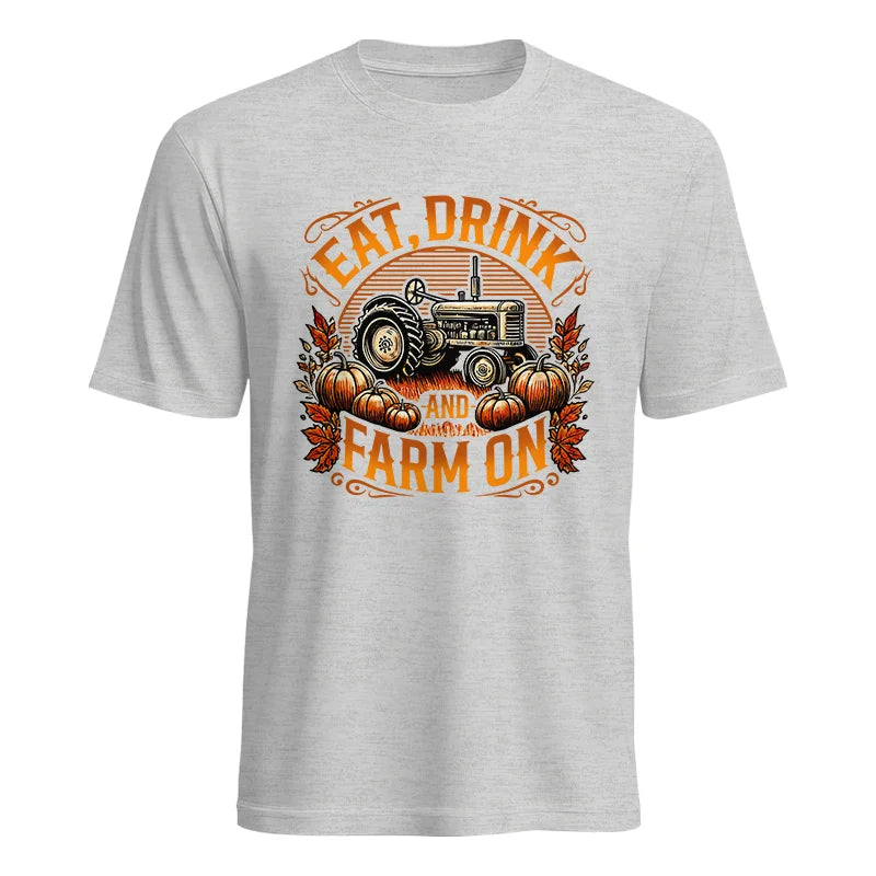 Eat Drink and Farm On 2 - Unisex Heavy Cotton Tee