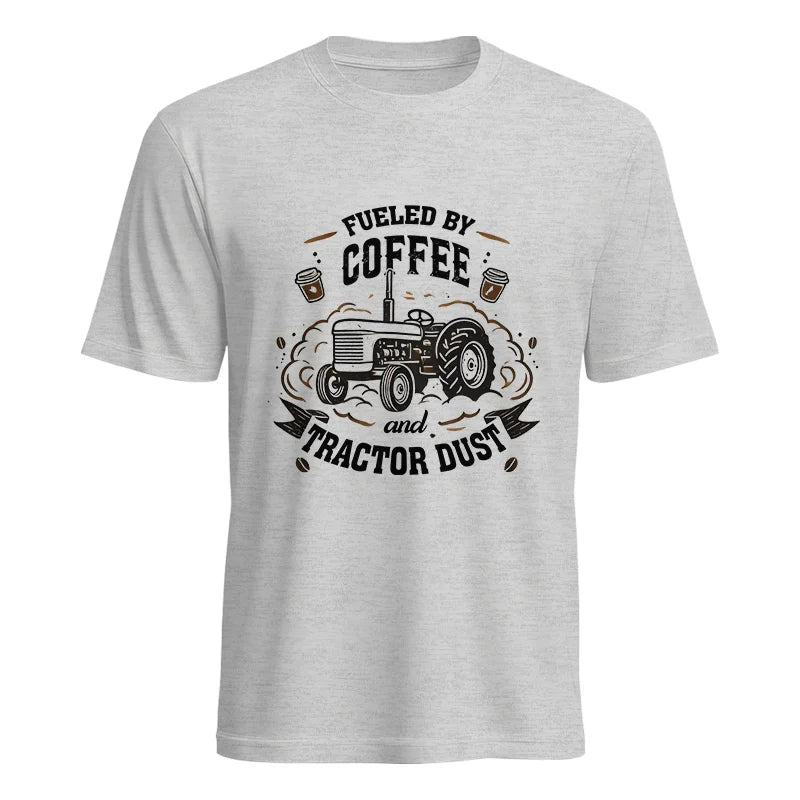 Image of Fueled By Coffee And Tractor Dust - Unisex Heavy Cotton Tee