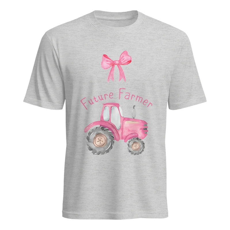 Pink Tractor For Future Farmer - Unisex Heavy Cotton Tee