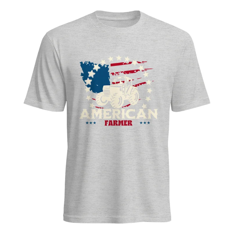 Proud To Be An American Farmer Citizen Veteran - Unisex Heavy Cotton Tee