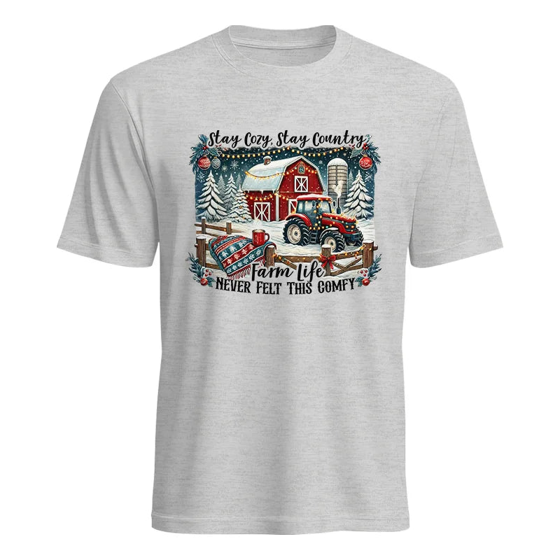 Stay Cozy_Stay Country_Farm Life Never Felt This Comfy 3 - Unisex Heavy Cotton Tee