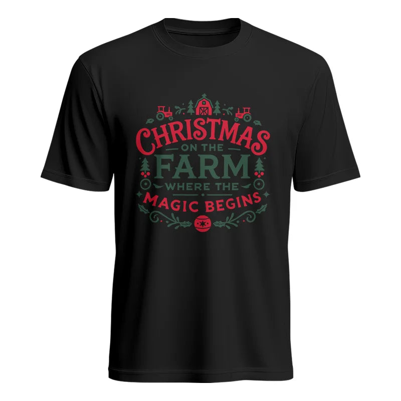 Christmas on the Farm Where the Magic Begins! 1 - Unisex Heavy Cotton Tee