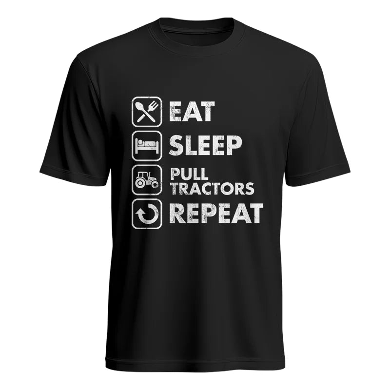 Eat Sleep Pull Tractors Repeat - Unisex Heavy Cotton Tee