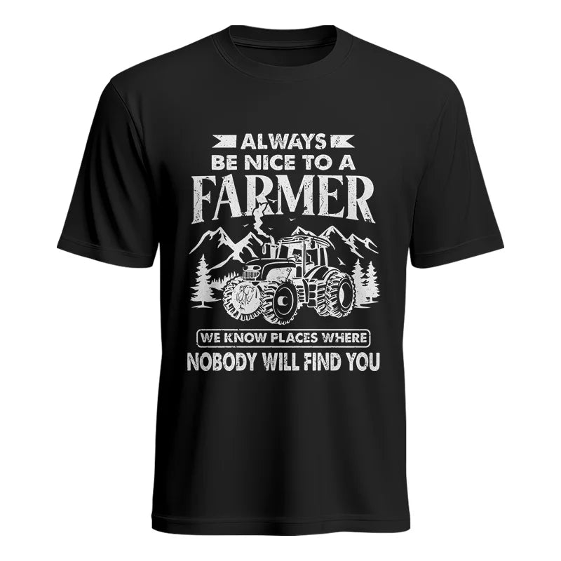 Image of Nice Farmer Funny Tractor Rancher Farming - Unisex Heavy Cotton Tee