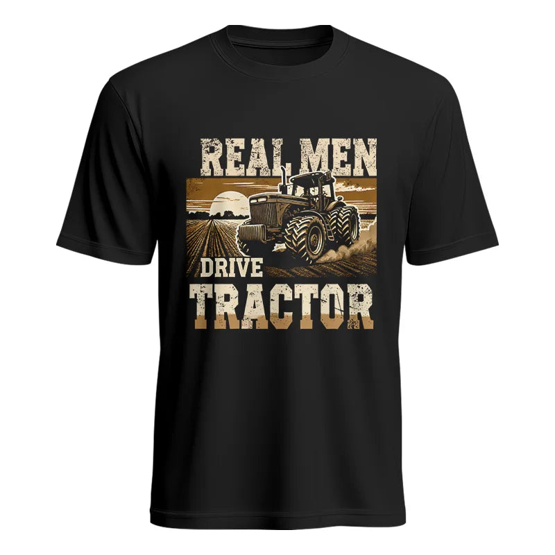 Real Men Drive Tractor - Unisex Heavy Cotton Tee