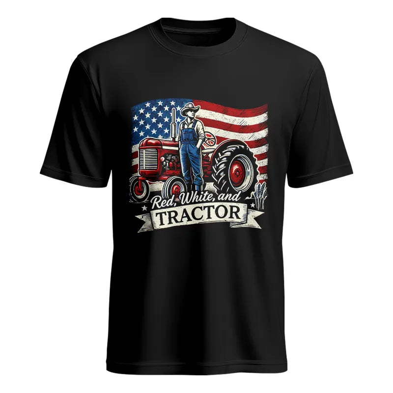 Red White And Tractor - Unisex Heavy Cotton Tee