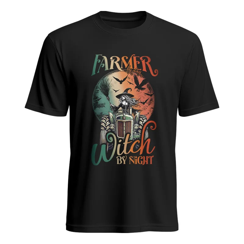 Image of Tractor Halloween Farmer By Day Witch By Night - Unisex Heavy Cotton Tee