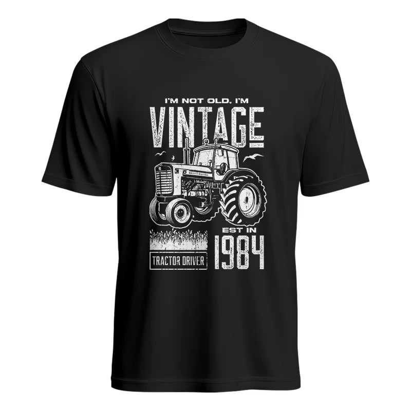 Vintage Tractor Farmer Birthday Born In 1984 2 - Unisex Heavy Cotton Tee