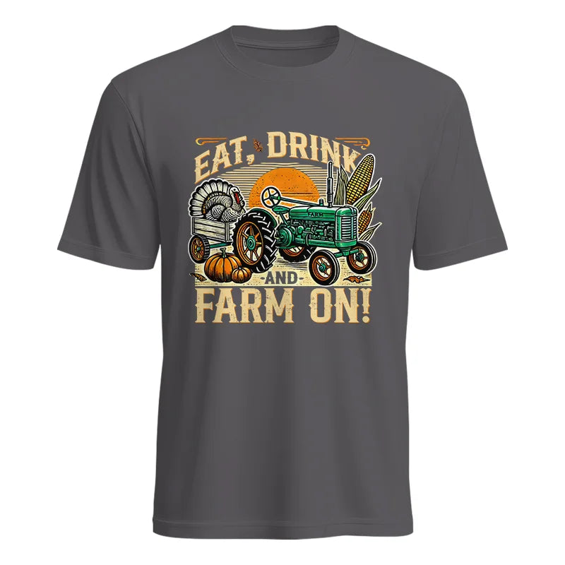 Eat Drink and Farm On - Unisex Heavy Cotton Tee