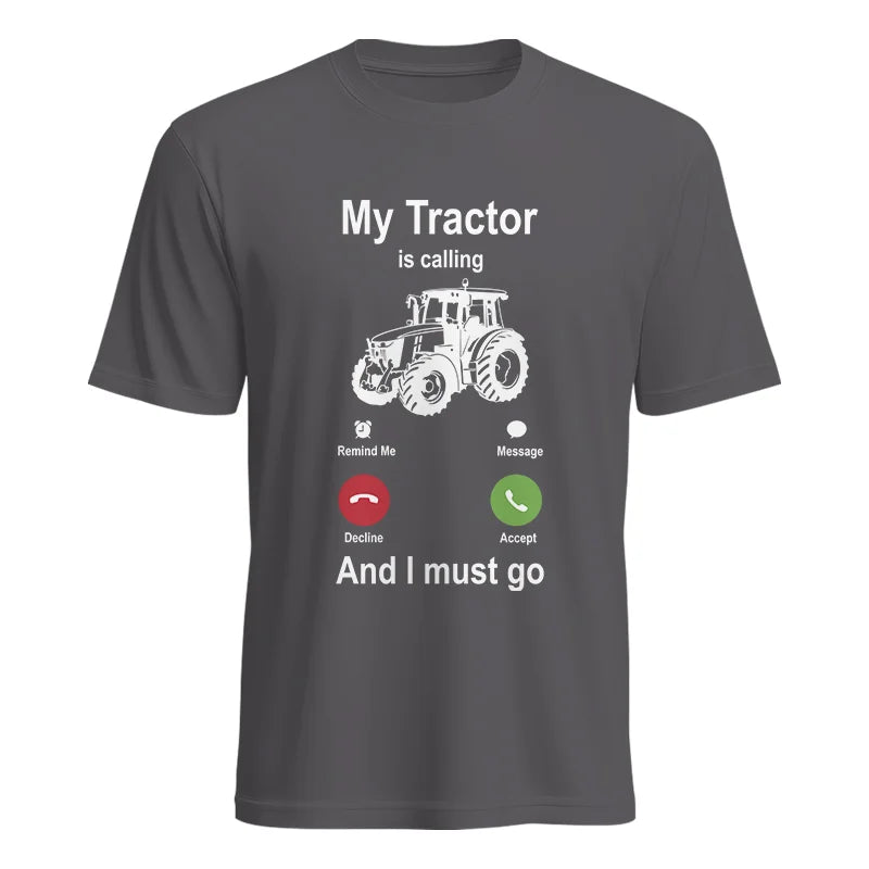 Image of My Tractor Is Calling - Unisex Heavy Cotton Tee