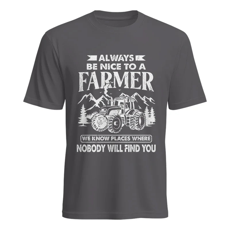 Image of Nice Farmer Funny Tractor Rancher Farming - Unisex Heavy Cotton Tee