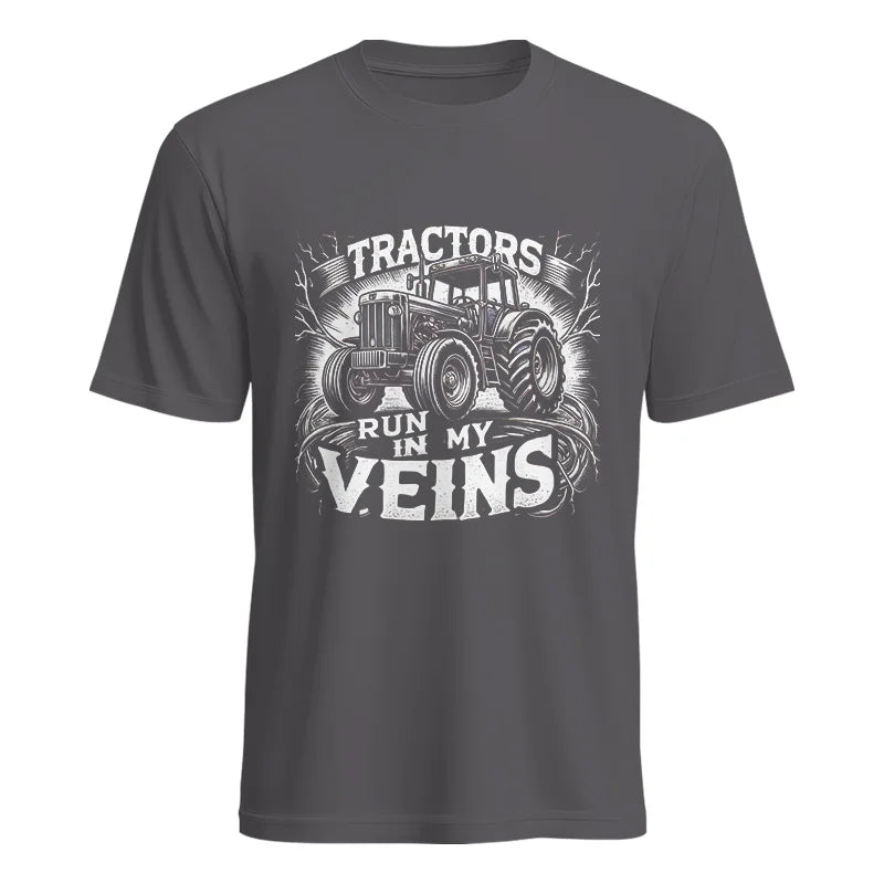 Tractors Run In My Veins - Unisex Heavy Cotton Tee