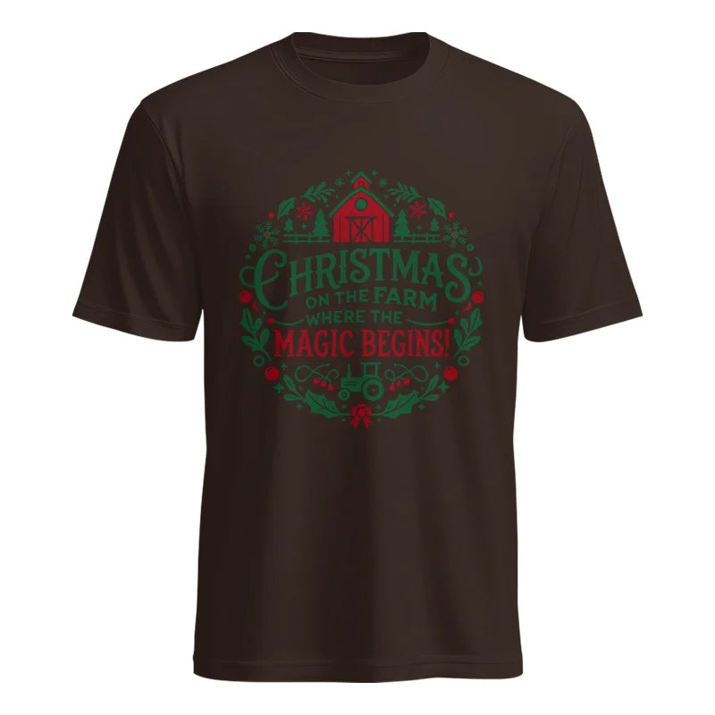 Image of Christmas on the Farm Where the Magic Begins! 2 - Unisex Heavy Cotton Tee