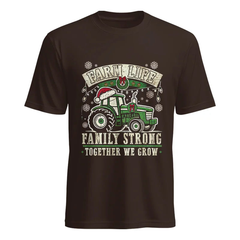 Farm Life Family Strong Together We Grow - Unisex Heavy Cotton Tee