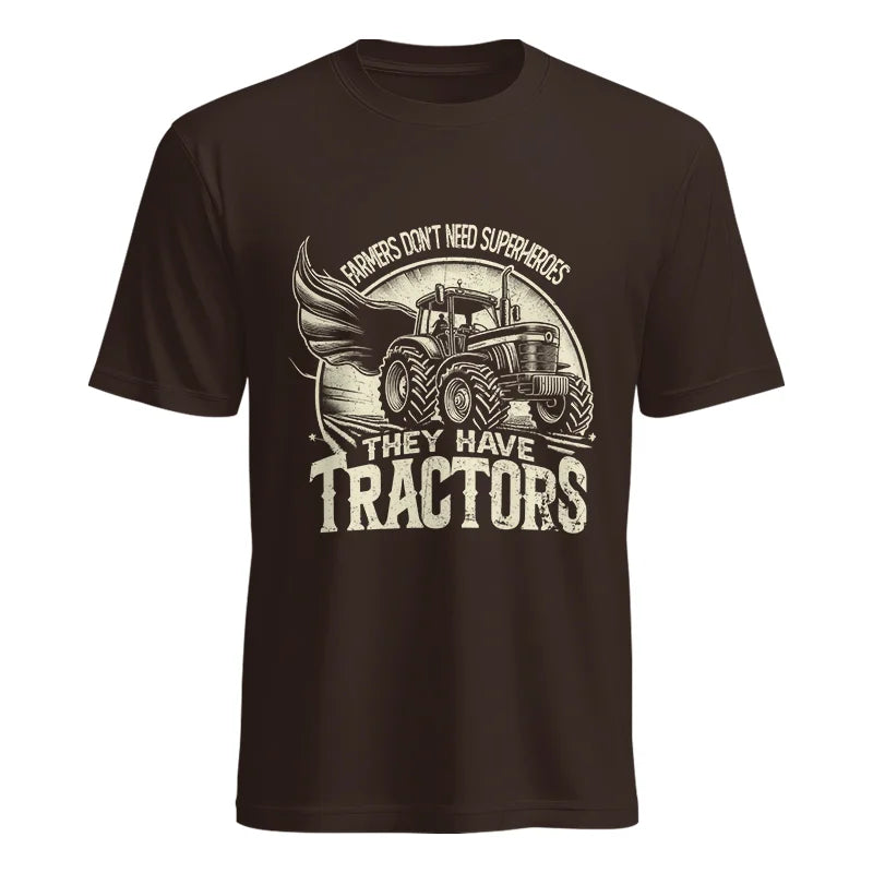 Farmers Don’t Need Superheroes They Have Tractors - Unisex Heavy Cotton Tee