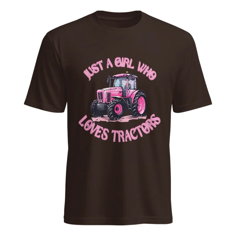 Image of Just A Girl Who Loves Tractors 1 - Unisex Heavy Cotton Tee