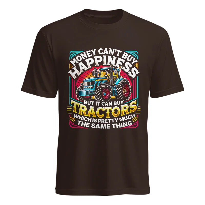 Money Can't Buy Happiness Can Buy Tractors - Unisex Heavy Cotton Tee