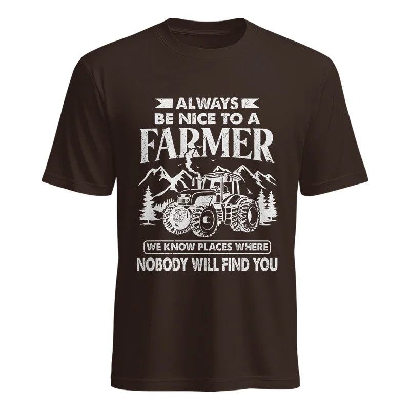 Nice Farmer Funny Tractor Rancher Farming - Unisex Heavy Cotton Tee