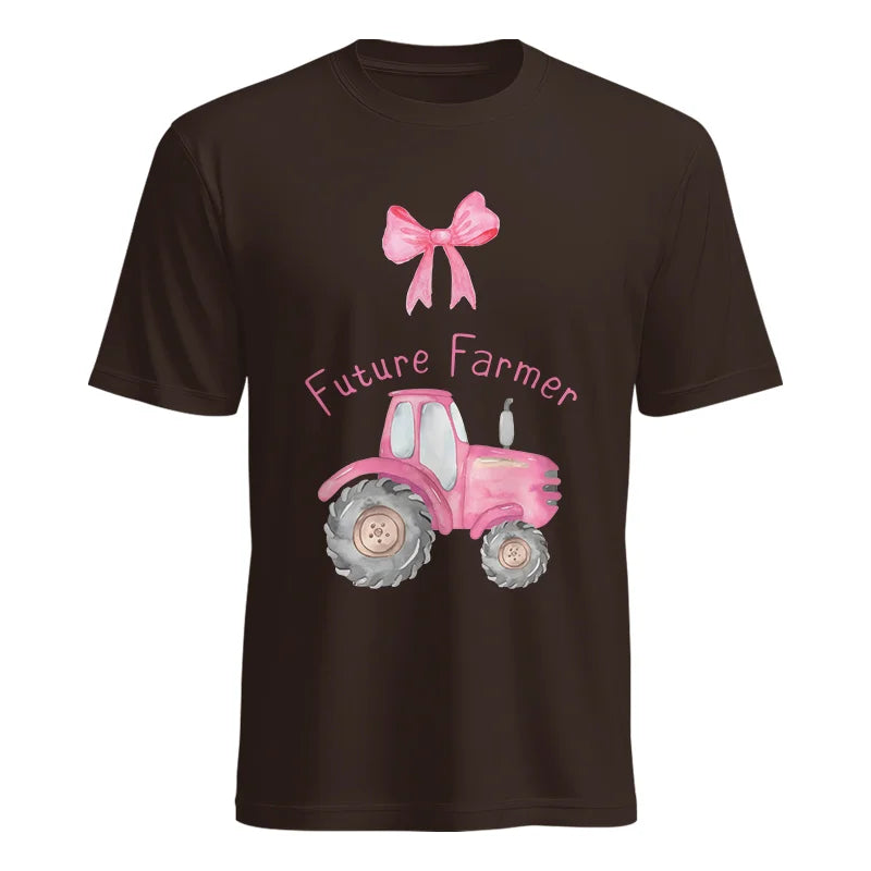 Pink Tractor For Future Farmer - Unisex Heavy Cotton Tee