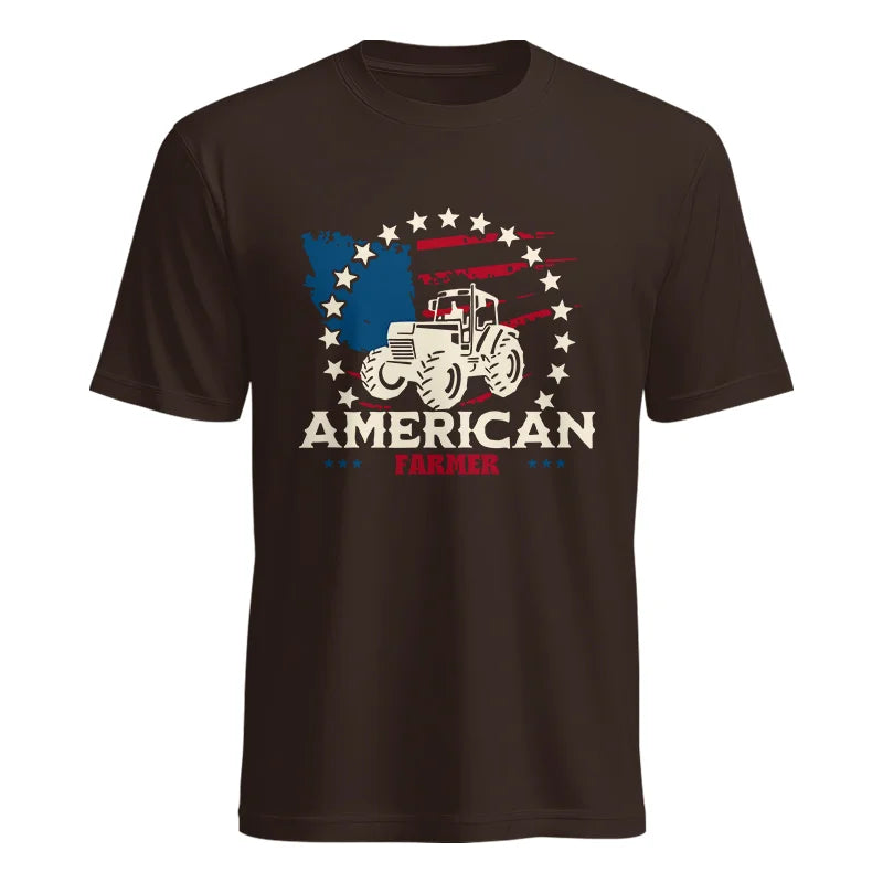 Proud To Be An American Farmer Citizen Veteran - Unisex Heavy Cotton Tee