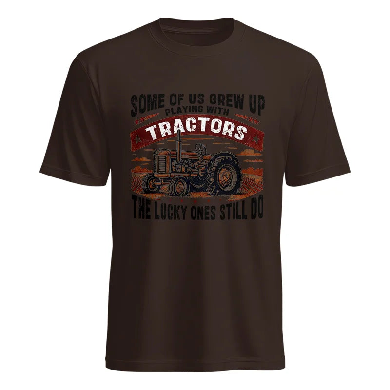 Image of Some Of Us Grew Up Playing With Tractors 2 - Unisex Heavy Cotton Tee