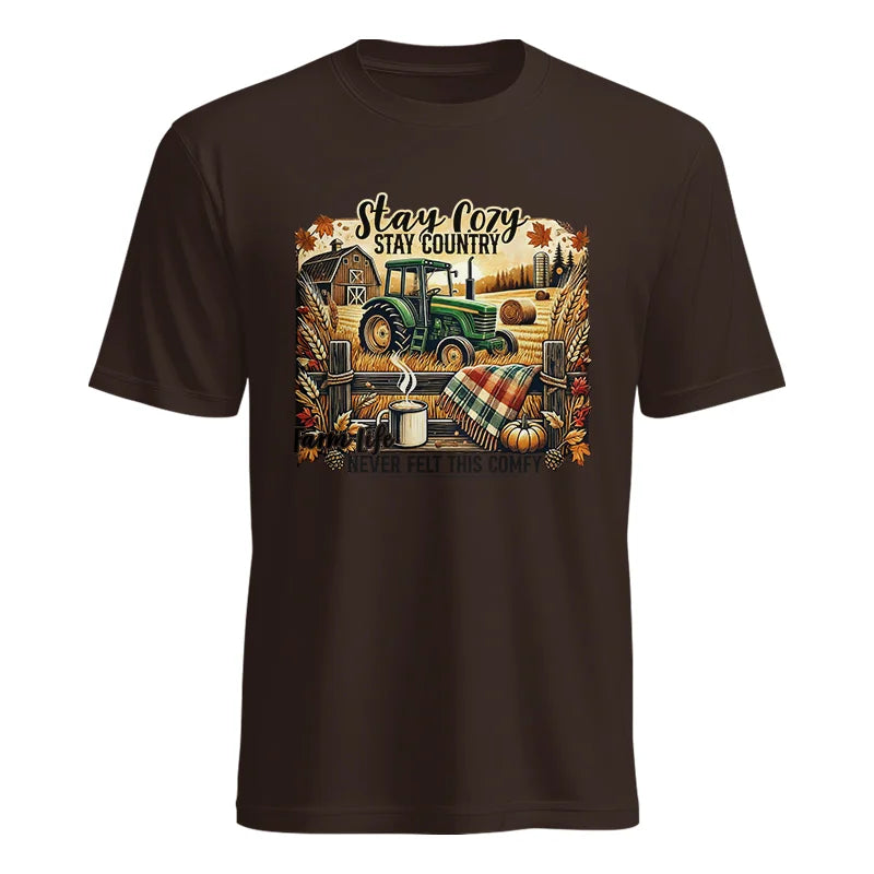 Image of Stay Cozy_Stay Country_Farm Life Never Felt This Comfy 2 - Unisex Heavy Cotton Tee