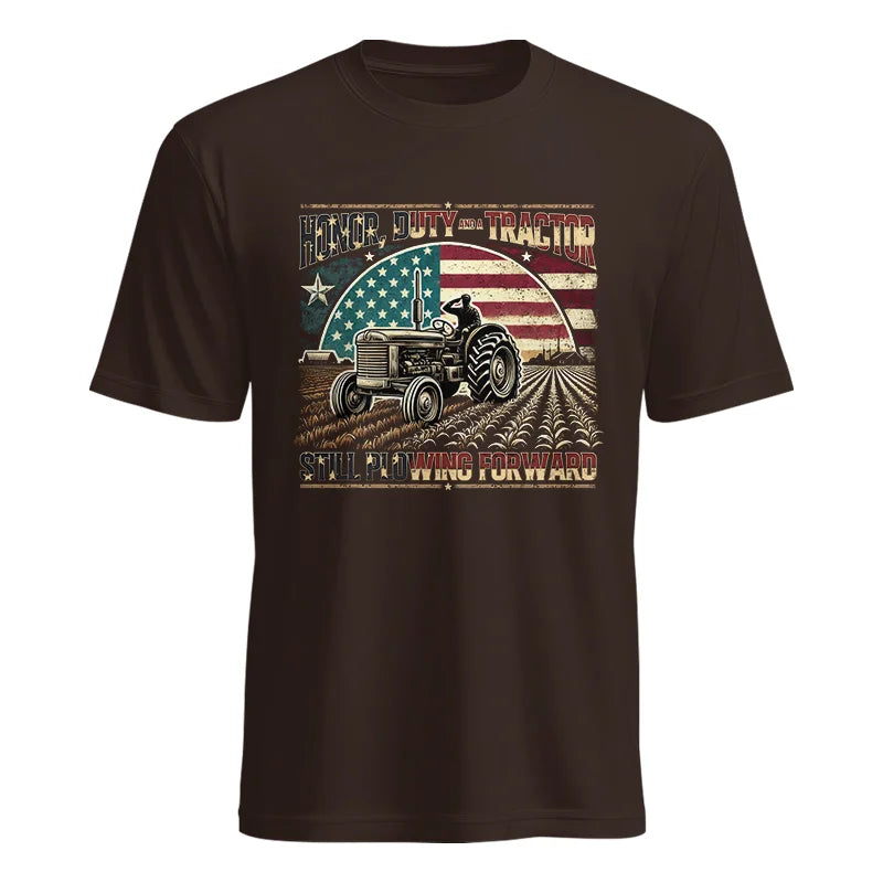 Image of Veteran Farmer Honor Duty And A Tractor 1 - Unisex Heavy Cotton Tee