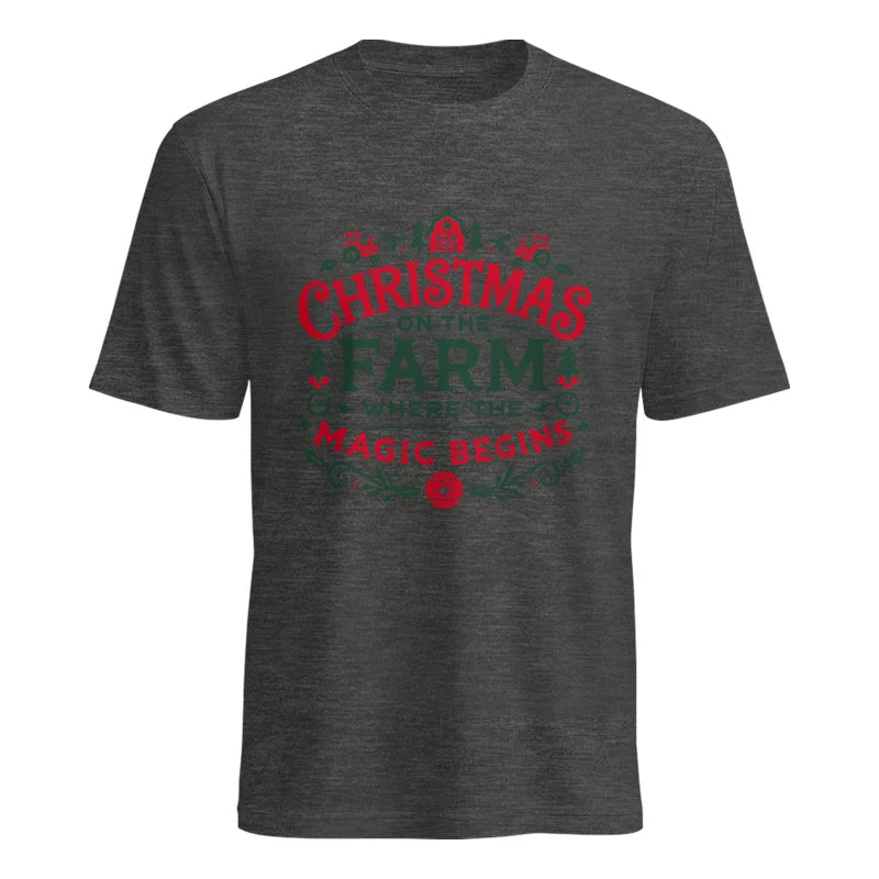 Christmas on the Farm Where the Magic Begins! 1 - Unisex Heavy Cotton Tee