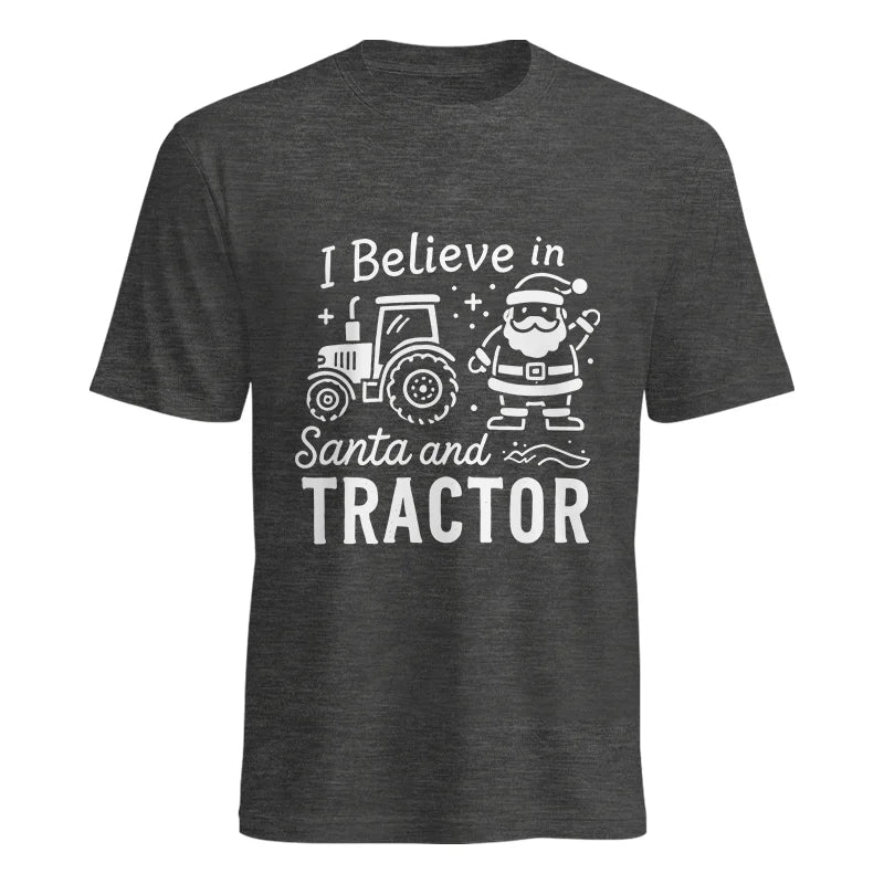 I Believe In Santa And Tractor - Unisex Heavy Cotton Tee