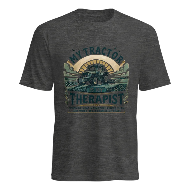 Image of My Tractor Is My Therapist - Unisex Heavy Cotton Tee