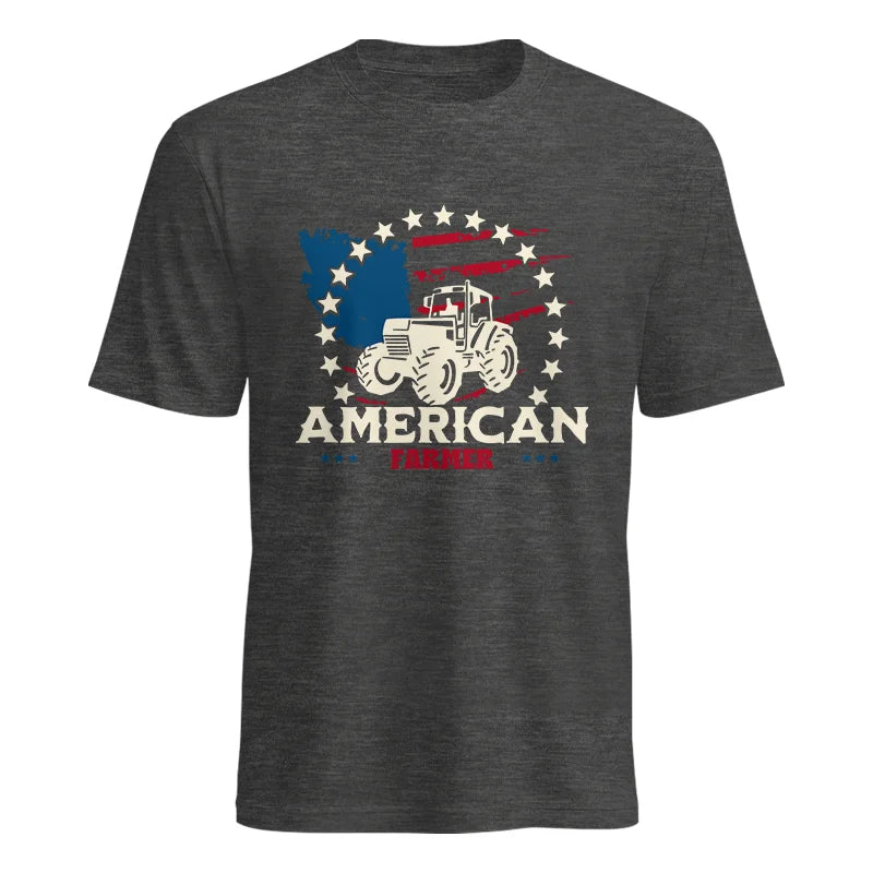 Proud To Be An American Farmer Citizen Veteran - Unisex Heavy Cotton Tee