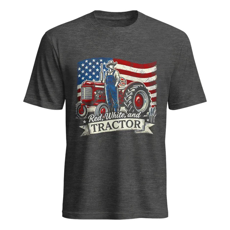 Red White And Tractor - Unisex Heavy Cotton Tee