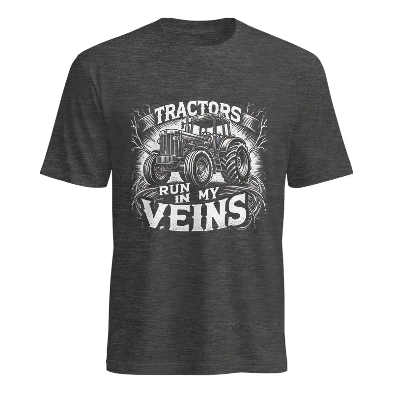 Image of Tractors Run In My Veins - Unisex Heavy Cotton Tee