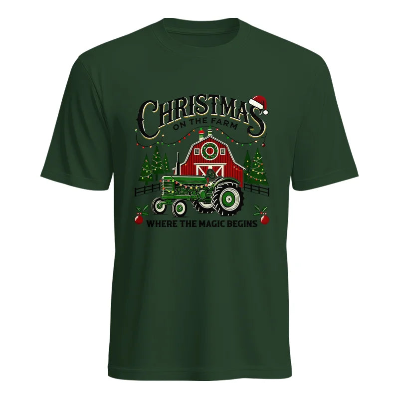 Christmas on the Farm Where the Magic Begins! 5 - Unisex Heavy Cotton Tee